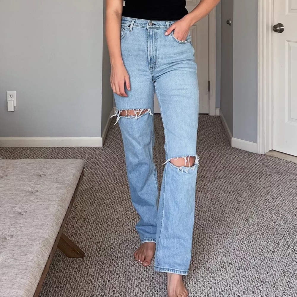 Like New Abercrombie & Fitch Ultra High Rise 90s Straight Jean